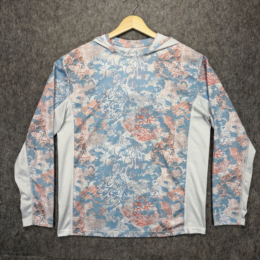 HUK Icon Hoodie Sun Shirt Men's Medium UPF Fishing Stretch Performance